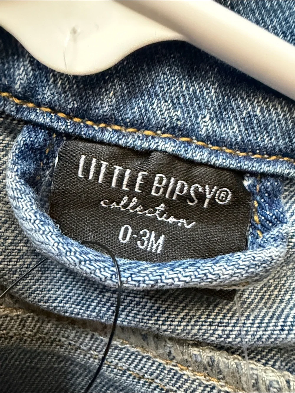 Little Bipsy Denim Jacket Hoodie Toddler Baby Blue Gray NWT 0-3 Month